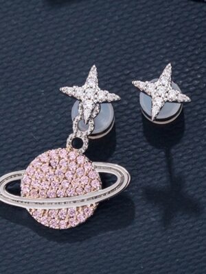 Apm Monaco pink planet earrings light luxury earrings