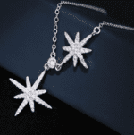 Apm Monaco Two Stars White Gold Telescopic Necklace