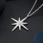 Apm Monaco six-pointed star single star white gold necklace