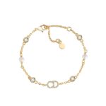 Dior 23 new letter CD full diamond pearl bracelet
