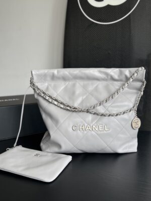 Chanel 22 Bag Light Grey